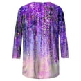thumbnail image 3 of TIMIFIS T-Shirts Décontractés pour Femmes Manches 3/4 à Blocs de Couleur Hauts Mignons Blouses Confortables Automne, 3 of 4