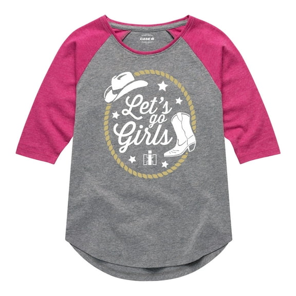 International Harvester - Let's Go Girls - Youth Girls Raglan Graphic T-Shirt