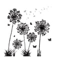 thumbnail image 3 of Adhesivo de pared negro con silueta de mariposa y diente de león, 29 x 90 cm, 3 of 4