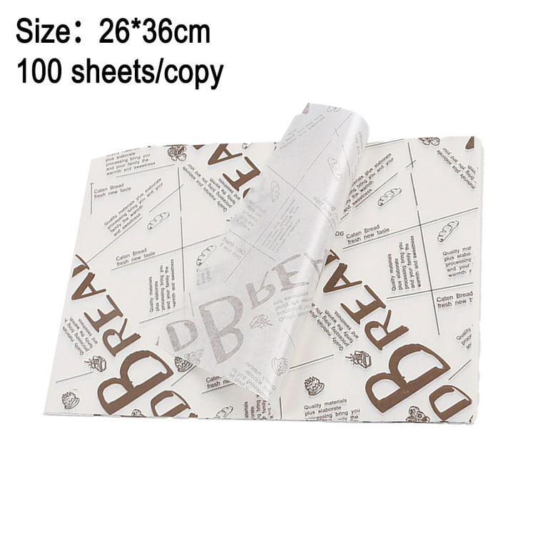 90Pcs Parchment Oilpaper Wrapping Paper Grease-resistant Food Wrap