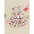 thumbnail image 3 of Bagilaanoe Toddler Baby Girl Summer Dress Print Sleeveless A-line  Dresses  6M 9M 12M 18M 24M 3T Kids Casual Cake Sundress, 3 of 7