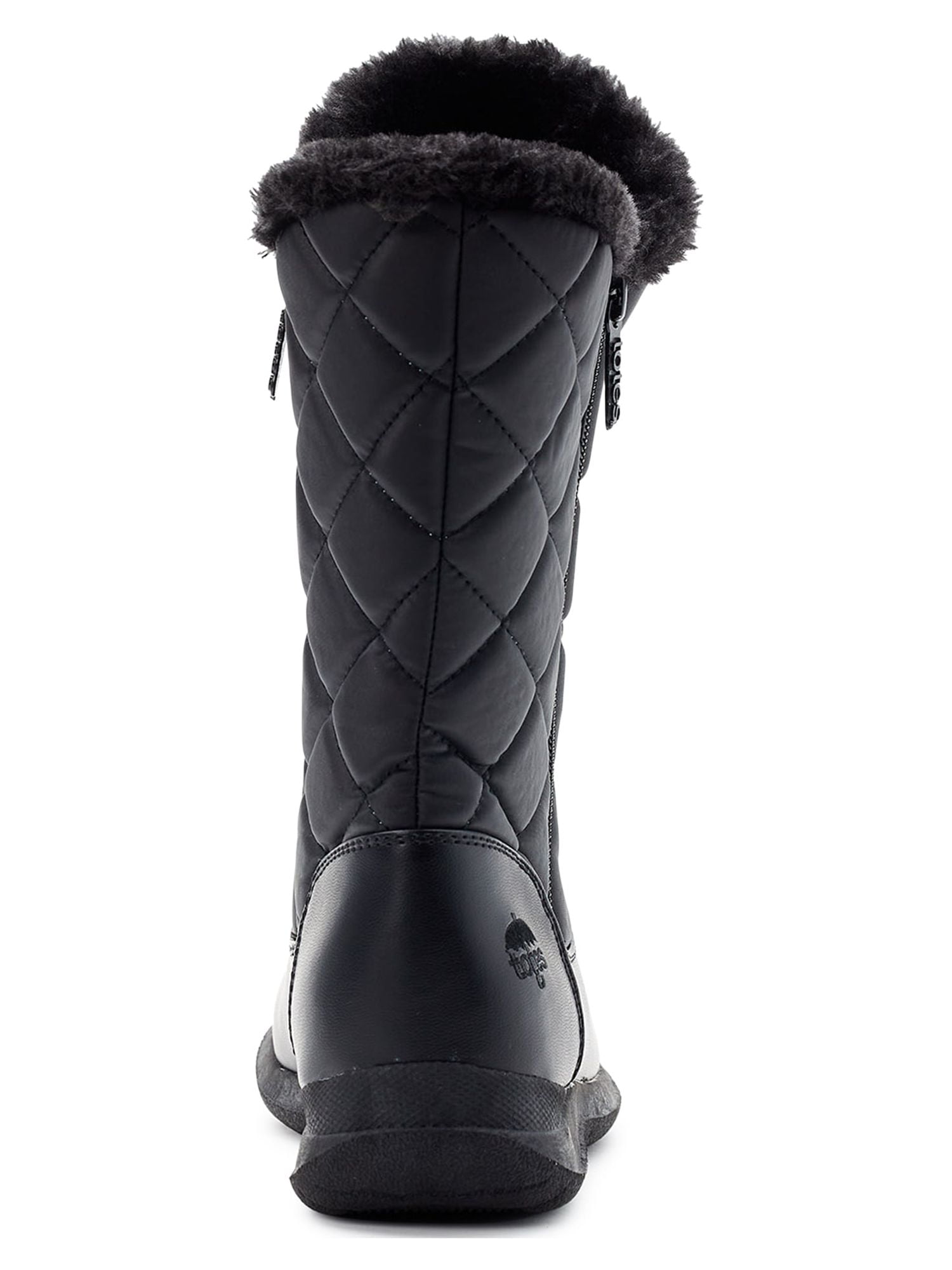 Totes Womens Shauna Wide Calf Winter Boots Waterproof Zip Clearance ...