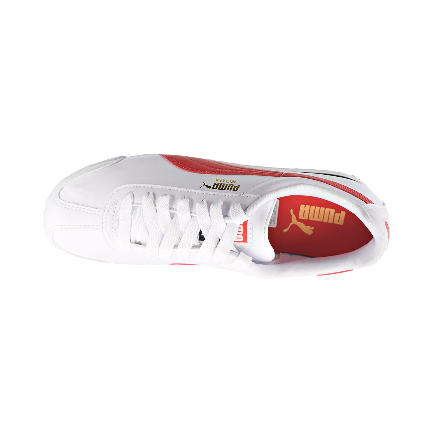 Puma Roma Basic+ Men's Shoes Puma White-High Risk Red 369571-11 - image 5 of 6