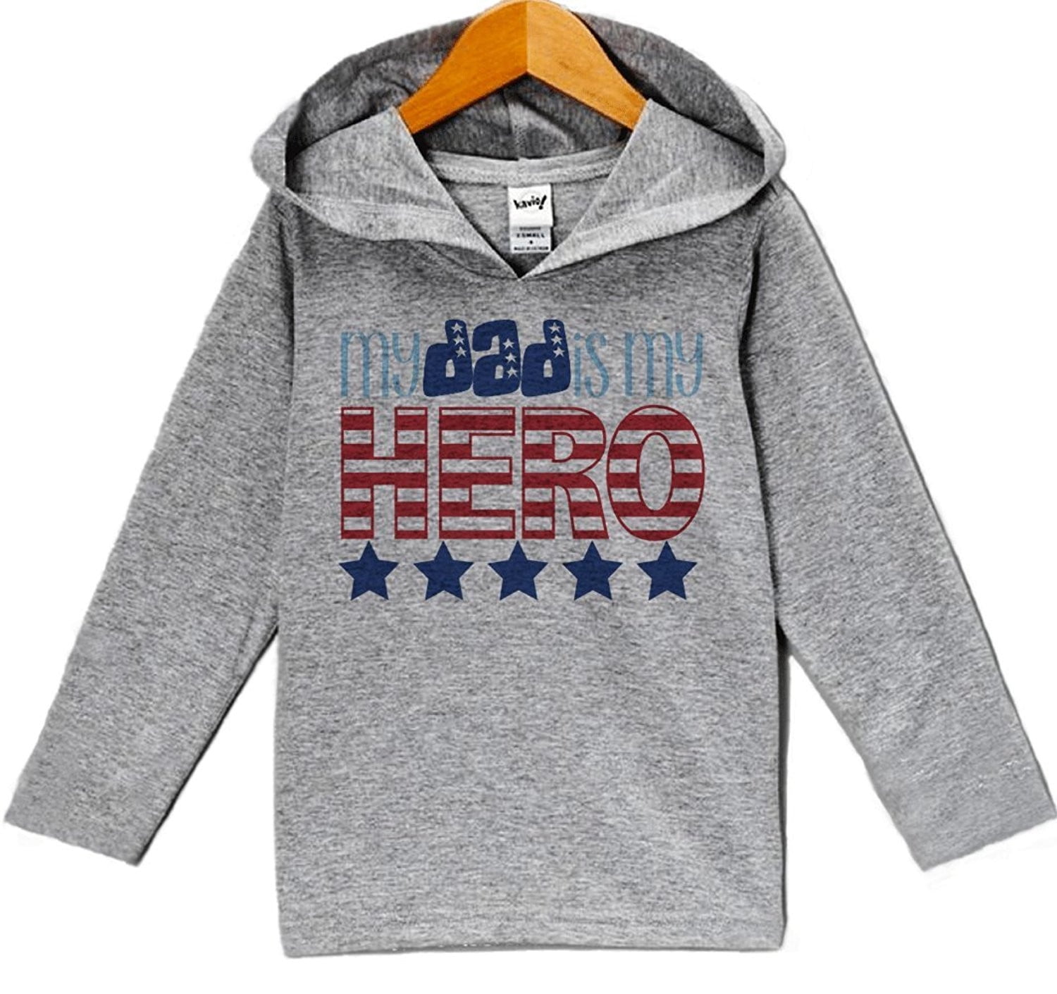 Custom Party Shop Baby Boys Dad Is My Hero 4th of July Hoodie Pullover