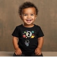 thumbnail image 3 of Olive Loves Apple 2nd Birthday Rocket Astronaut Themed T-Shirts with Moon Balloon and Planets for Boys and Girls Black Shirt 2T, 3 of 7