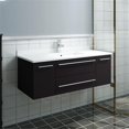thumbnail image 2 of Fresca Fcb6142-Uns-U Lucera 42" Wall Mounted Single Basin Vanity Set - Brown, 2 of 7