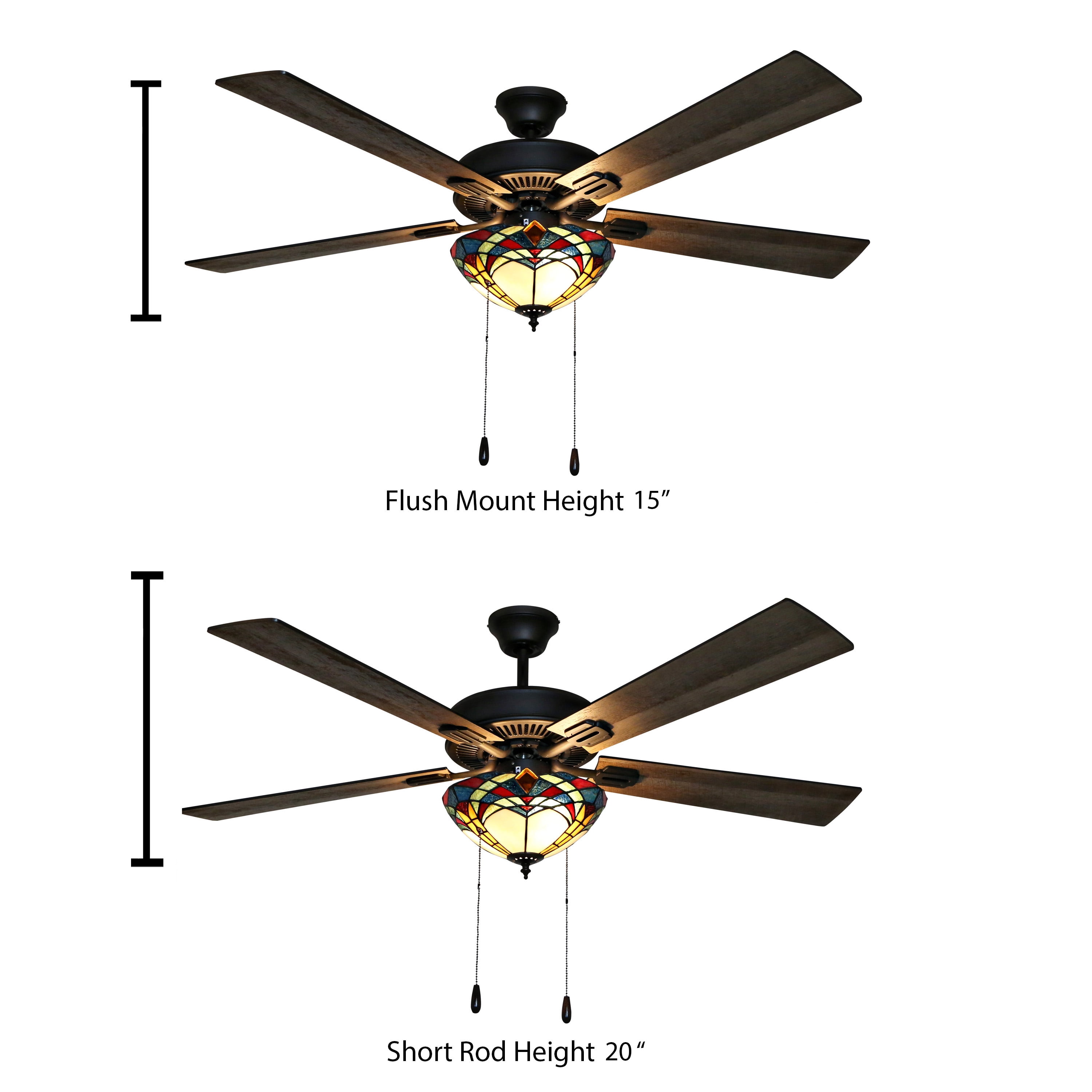 Ceiling Fan Drop Rod Length Shelly Lighting