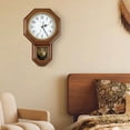 thumbnail image 5 of Vintage Pendulum Wall Clock, Large Roman Numeral Battery-Operated Clock, Silent Non-Ticking Decorative Clock for Living Room Bedroom Office Home Decor, 5 of 9