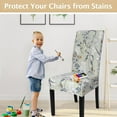thumbnail image 5 of muroi Printed Dining Room Chair Covers Set of 4, Stretch Kitchen Chair Covers Washable Parsons Chair Slipcover Removable Dining Chair Protectors for Hotel,Ceremony(Floral Pattern4), 5 of 7