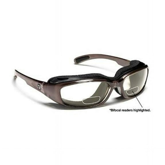 7eye  Churada Sharp View Clear Plus 2.50 Reader Sunglasses - Brown Crystal - Small & Medium