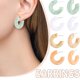 thumbnail image 2 of Colorful Party Pendientes Fiesta Decoración Geométrica Stud Resina Anillos, 2 of 7