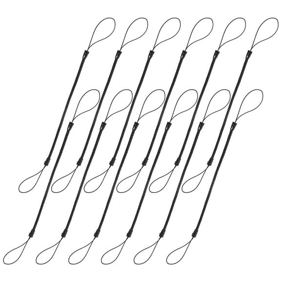 Masteelf Anti-Lost Stylus Pen Tether with Retractable Spring Cord for Home Use Black 15pcs