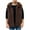 Coffee, variant on Men's Mink Coat Midweight Fuzzy Thermal Hooded Collar Jacket Fashion Solid Color Winter Outdoor Snow Sleeveless Coat Black XL