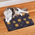thumbnail image 2 of Bohemian Starry Night Dog Food Mat - Ethereal Moon and Sun Pet Food Mat with Non-Slip Base, Absorbent and Eco-Friendly Mat for Messy Eaters, 2 of 7