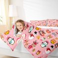 thumbnail image 5 of Homewish Cute Fox Penguin Queen Comforter Set,Christmas Snowman Santa Claus Bedding Sets,Cartoon Xmas Reindeer Bedding Comforter Set For Girrls Teens,Super Cozy Room Decor Reversible,3pcs, 5 of 9