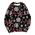 thumbnail image 1 of WILLBEST Sweat à Capuche Essentiel pour Femmes, Joyeux Noël, Col Rond, Coupe Ajustée, Pull Décontracté à Manches Longues, Blouse Ample, Sweat à Capuche Planète Cassé, 1 of 4