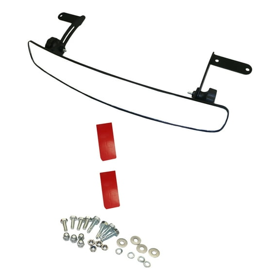 KHBUAB Wide Angle Convex Rearview Mirror Black Glass 1 Set