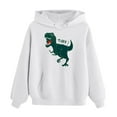 thumbnail image 4 of Bjutir Toddler Boys Sweatshirts Sweatshirts Crewneck Truck Shirt Dinosaur Long Sleeve Pullover Tops Tees White 3-4 Years, 4 of 6