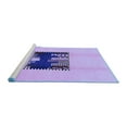 thumbnail image 2 of Ahgly Company Machine Washable Indoor Square Abstract Blue Modern Area Rugs, 3' Square, 2 of 4