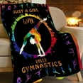 thumbnail image 3 of Gymnastics Blanket Cozy Plush Gymnasts Lovers Throw Blankets Gifts for Girls Boys Flannel Fleece Ultra Soft Fuzzy Sports Party Blanket for Bed Couch Sofa 60"X50", 3 of 6