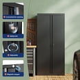 thumbnail image 4 of Metal Garage Storage Cabinet with 2 Doors and 4 Adjustable Shelves - 71" Steel Lockable File Cabinet,Locking Tool Cabinets for Office,Home,Garage,School,Gym, 4 of 17