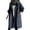 Navy, variant on Women's Anoraks Loose Comfortable Hooded Coat Elegant Windbreaker Wild Winter Outwear for Women