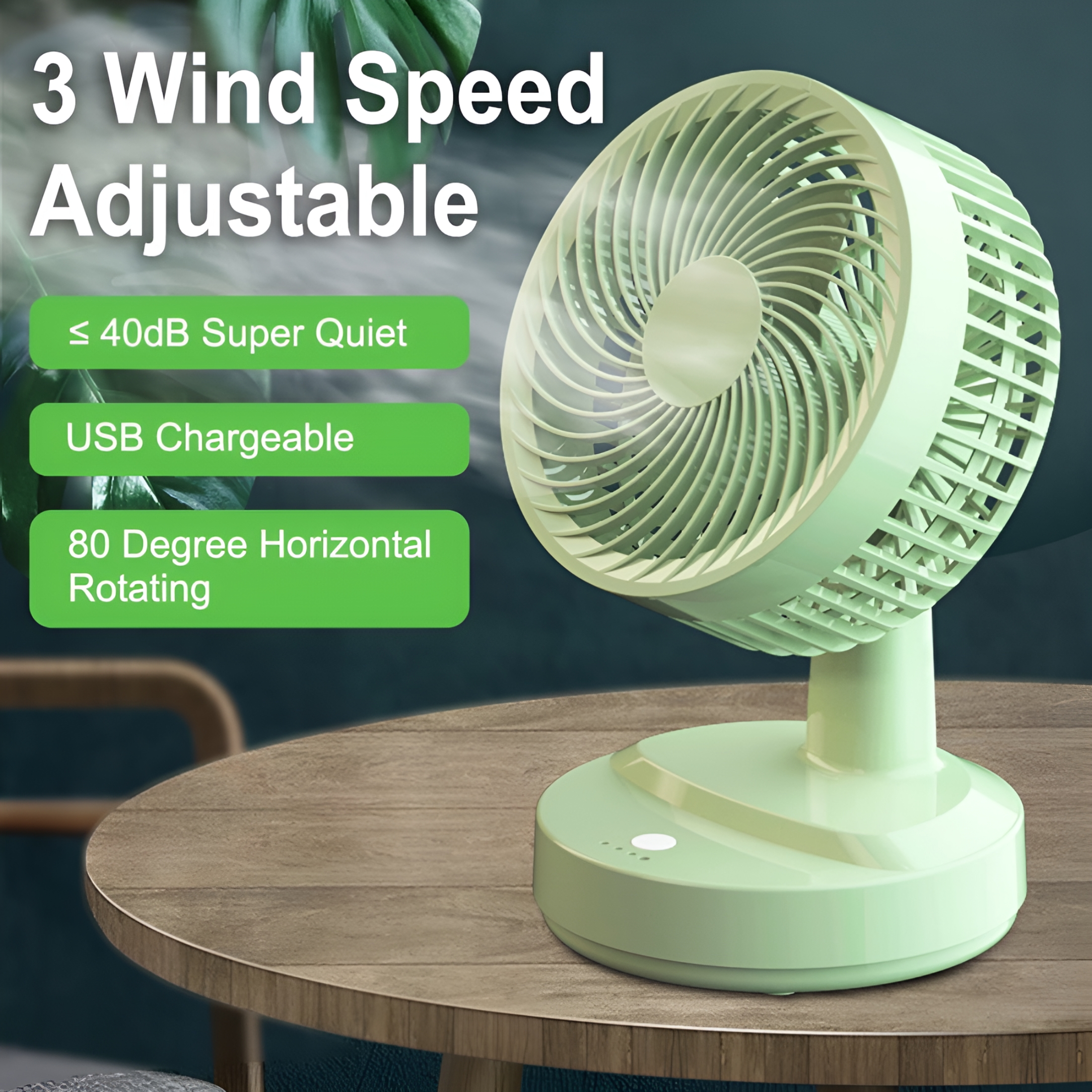HIBIBUD 2026 New Air Circulator Fan 7" for Home, Office, Bedroom, Kitchen