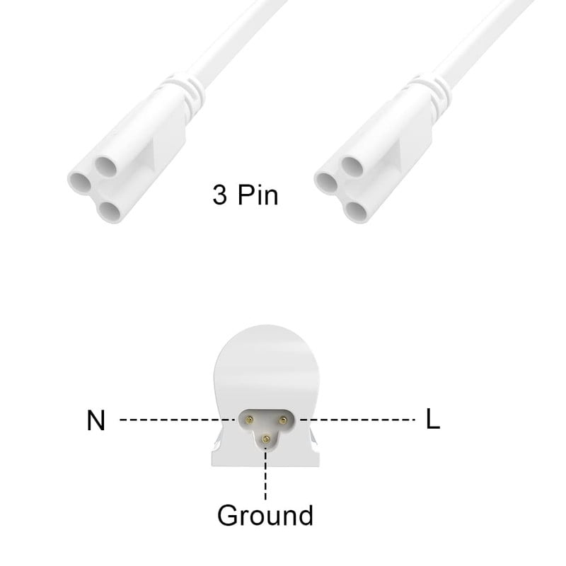 CNSUNWAY LIGHTING 5FT Plug Power Cord with On/Off Switch,1.5M 3-Prong Plug Power Wire for T5 T8 LED Tube Power Extension Cable, Integrated LED Shop Light Fixture,4P