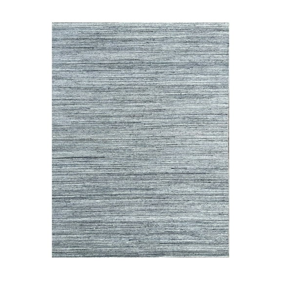 EORC NATURAL GREY Hand-Knotted Wool Modern Lori Baft Gabbeh Solid Color Rug, 4' x 6'
