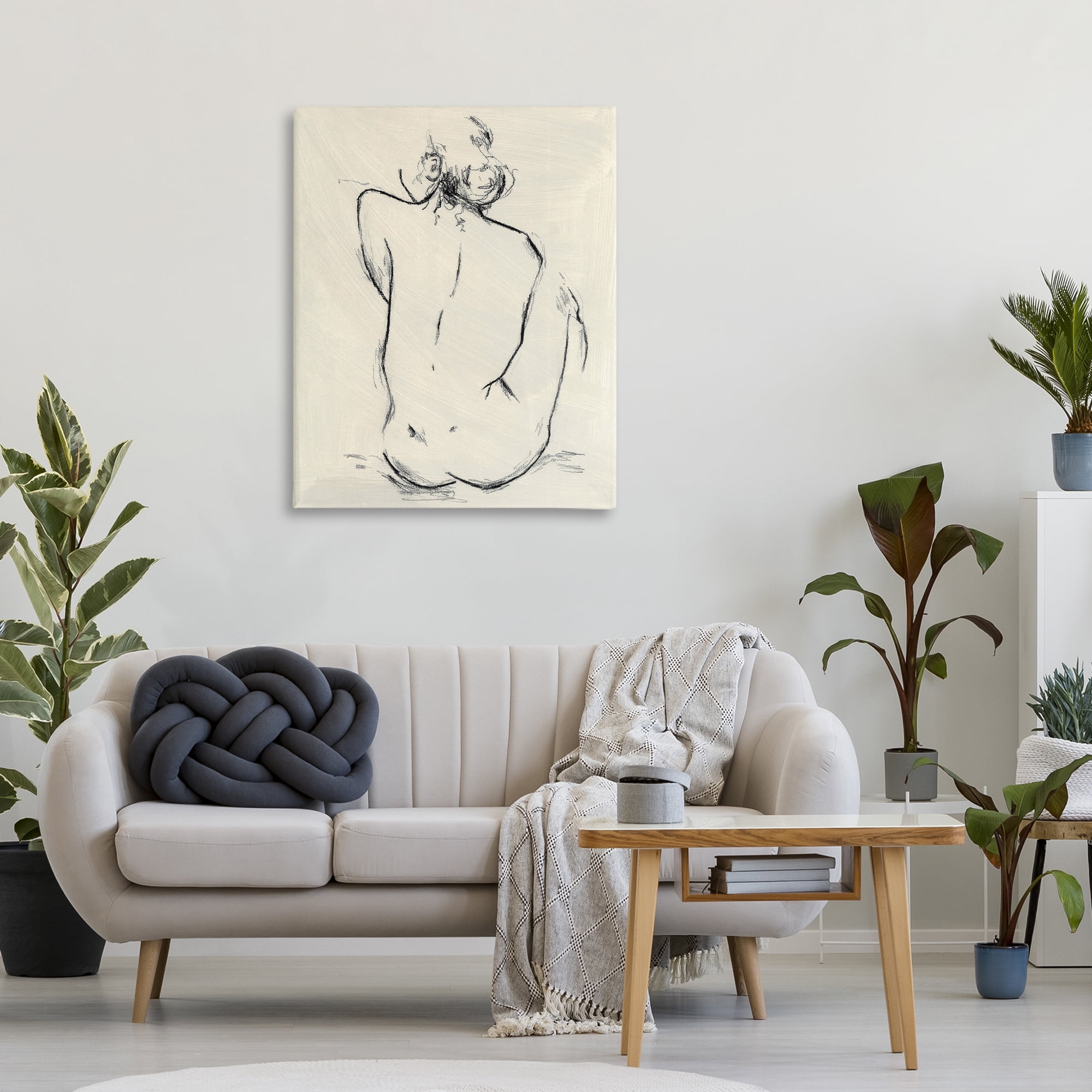 Stupell Industries Nude Sitting Study Canvas Wall Art, design by Chloe Elliot