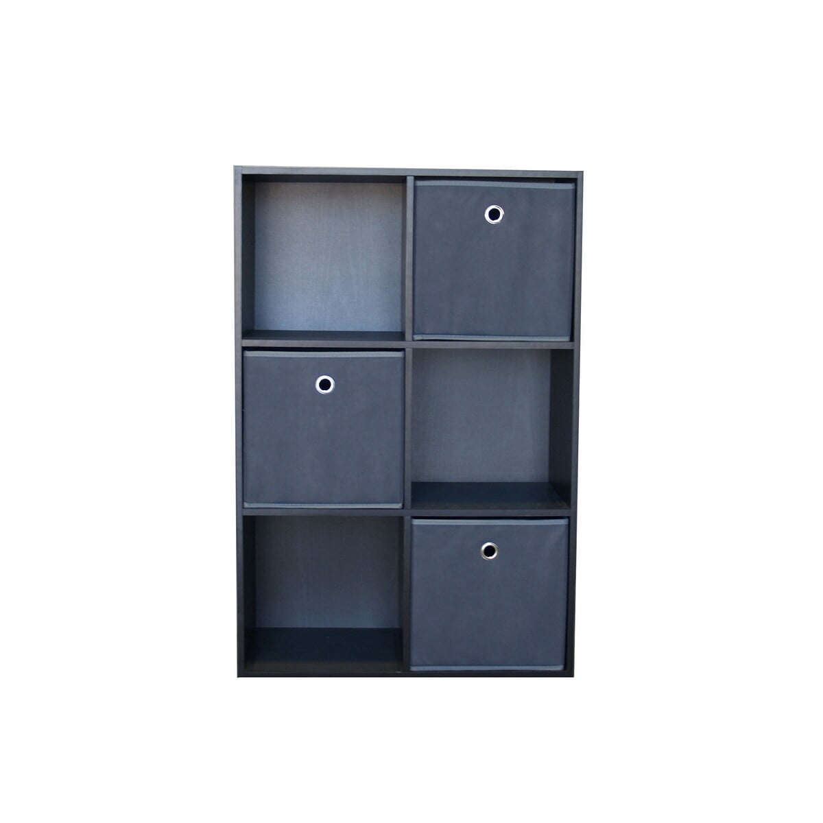 Proman Products 6 Cube Storage Organizer, 36"H x 24"W x 12"D Black