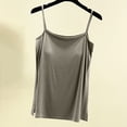 thumbnail image 2 of Mrat Athletic Tank Tops Women's Solid Color Slit with Chest Pad Thin Style Outer Wear Sleeveless Back Tops Round Neck Camisole Exercise Tank Tops for Women S-69 Green L, 2 of 5