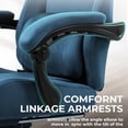 thumbnail image 2 of GOOSEA Big and Tall Gaming Chair with Footrest and Suede Fabric, Office Game Chair with Pocket Spring Cushion, High Back Ergonomic for Adults, 440LBS, Blue, 2 of 9