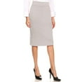 thumbnail image 2 of J. METHOD Women's Midi Skirt Basic Elastic Waist Knee Length Slim Fit Stretch Ponte Pencil Office Solid Skirts NEWSK40 Heatehr Gray S, 2 of 4