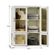 AntBox Wardrobe 6 grids 4 doors (No hangers), Portable Wardrobe Closet Storage Organizer for Clothes, Folding All-in-one Plastic Wardrobe with Magnetic Door and Easy Assembly - image 2 of 8