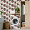 thumbnail image 4 of Peel and Stick Wallpaper Pink Bow Christmas Floral Bouquet Greenery Red Berries Wall Mural 17.7in x 9.8ft Self Adhesive Removable Wall Paper Renter Friendly Wallpaper for Nursery Bedroom Cabinets, 4 of 8