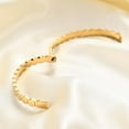 thumbnail image 4 of Stainless Steel Hexagon Bee Nest Stye Classic Plain Bangle Bracelet, 4 of 5
