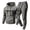 Gray, variant on Delconic Mens Two Piece Fleece Tracksuit Set Hoodie and Straight Leg Pants with Letter Print Drawstring Hood Elastic Waist Pullover Army Green L