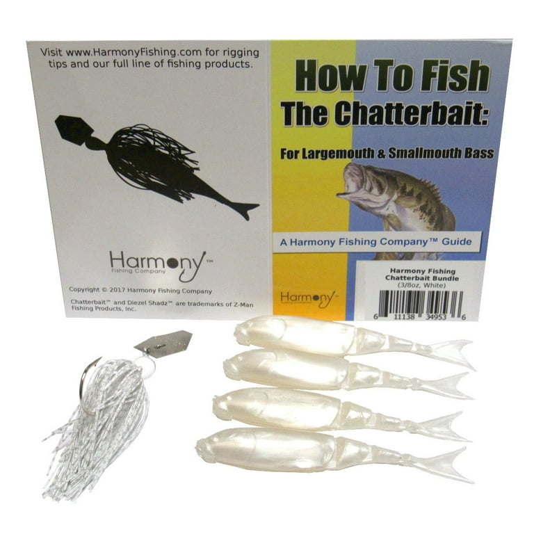 Chatterbait Kit - Z-Man 3/8oz Chatterbait + Z-Man Razor ShadZ + How to Fish  the Chatterbait Guide 