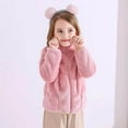thumbnail image 3 of Reduced YYDGH Toddler Boys Girls Sherpa Fleece Jacket Full Zip Warm Long Sleeve Plush Jacket Coat Outerwear Fall Winter Casual Overcoat(Pink,8-9Years), 3 of 3