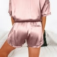 thumbnail image 3 of FRSASU Pajama Sets for Women Clearance，Women'S Two Piece Silk Solid Sleepwear Nightwea Soft Pajamas Sets Pink 8(L), 3 of 3
