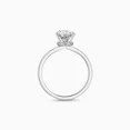 thumbnail image 2 of Spot Jewelry 2.1 Ct Hidden Halo Round Cut Engagement Ring - Moissanite in 14K White Gold Plated - Stunning Prong Setting for Women - Perfect for Proposals, Anniversaries, and Gift, 2 of 4