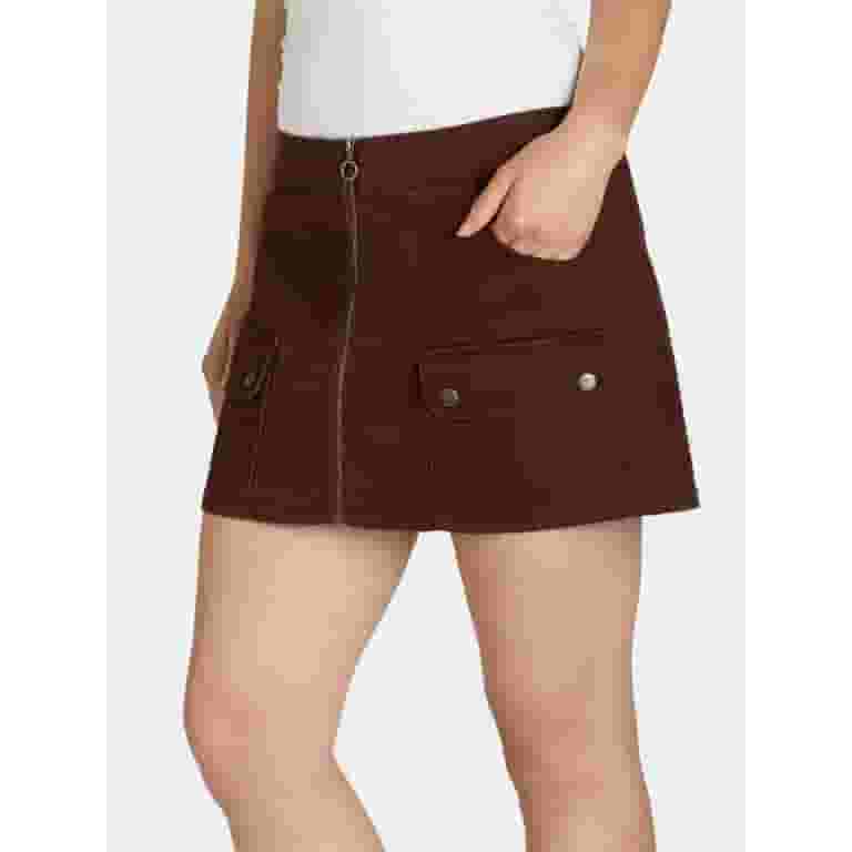 【NONCODE】Ber pocket mini skirt No Boundaries Zip Cargo Skirt, Women's - Walmart.com