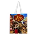 thumbnail image 1 of BOOK OF LIFE Bolso de tela con estampado de lienzo para mujer, bolsa de compras reutilizable y estética, con cremallera interior, regalo para mujer,40*40cm., 1 of 6