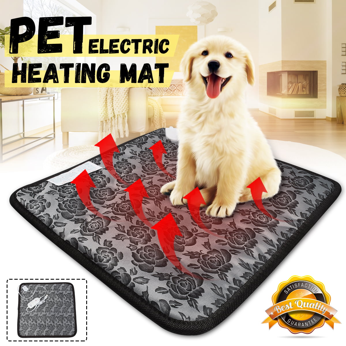 Electric Heating Mat Pet Dog Cat Puppy Thermal Cushion Pad Mat Waterproof