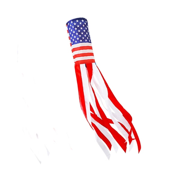 40" American Flag Windsock 4th of July Patriotic Decoration Independence Day USA Flags Windsocks Ornament for Outdoor Party Garden Yard Decor