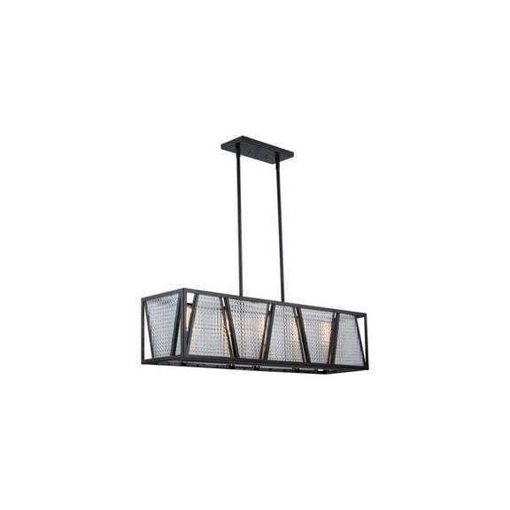 Chandelier - 5 Light Linear Hanging Light - Ceiling Light Fixture
