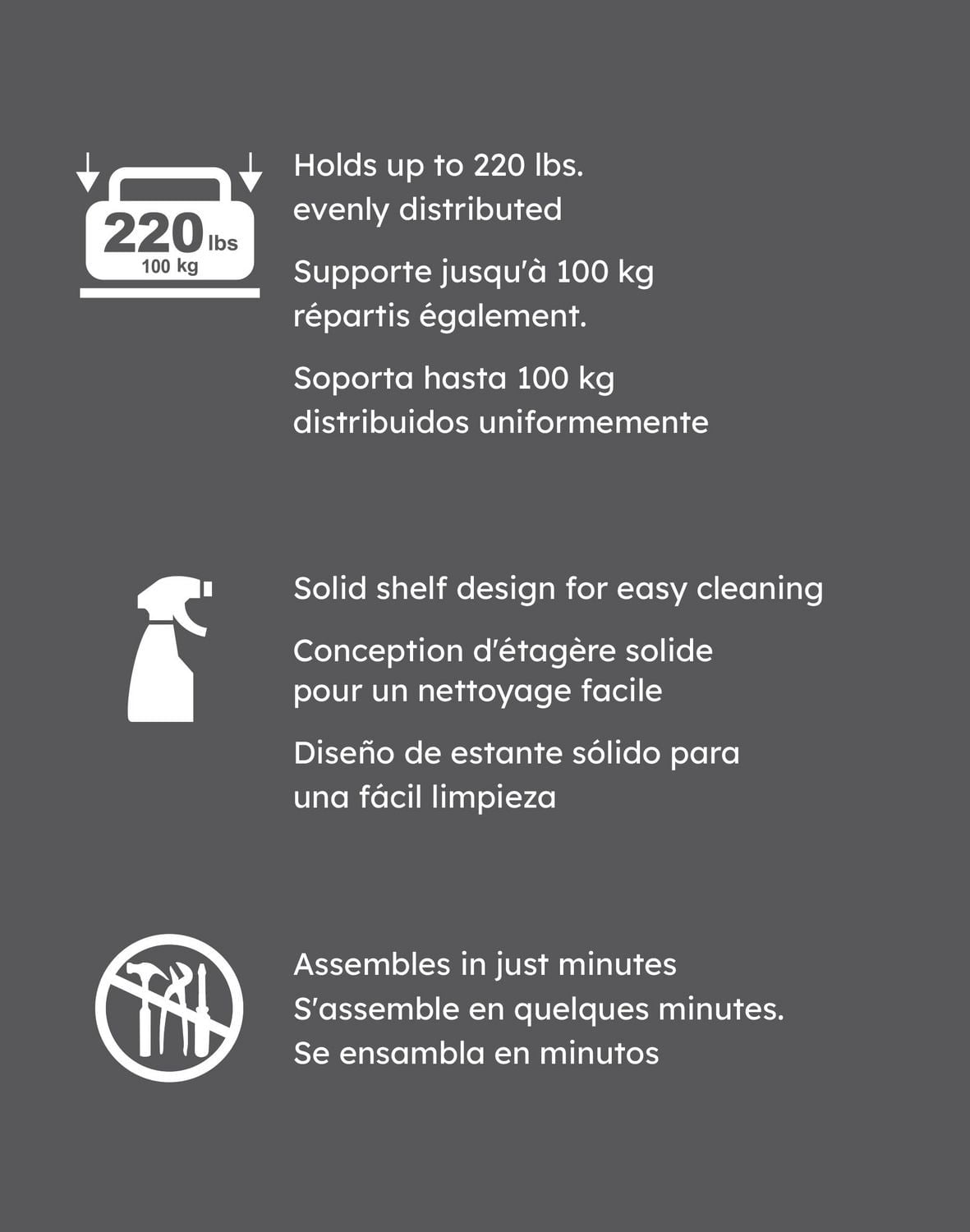 Ramtuff 4-Level Plastic Shelving System 12" x 24", Plastic Shelving Unit (4-Level)