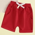 thumbnail image 4 of Staki July 4th Toddler Boy Outfit Toddler Little Boys Short Sleeve T-Shirt Camouflage Shorts Set Summer Clothes Outfits 0-24M 2-3Y(Red,6-12 Months), 4 of 5
