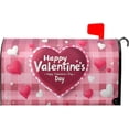 thumbnail image 2 of Happy Valentine''s Day Mailbox Cover Love Heart Pink Plaid Mailbox Covers Magnetic Standard Size 18" X 21" Valentine''s Day Decor Mailbox Wrap Post Letter Box Cover Decor for Home Outdoor Yard Garden, 2 of 6